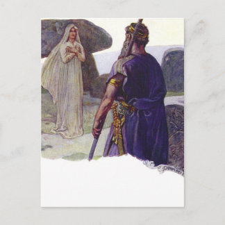 Postal Odin frente a una Völva