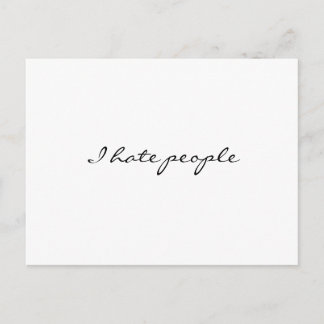 Postal Odio a la gente