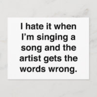 Odio cuando canto una canción