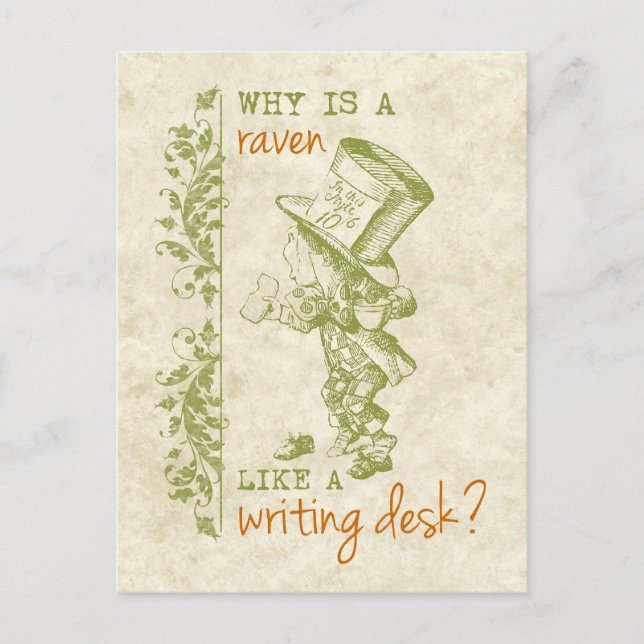 Postal Odio loco, Alicia en el país de las maravillas (Anverso)