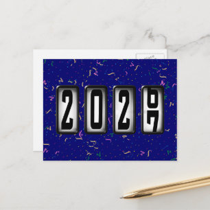 Postal Odómetro de Feliz Año Nuevo 2027