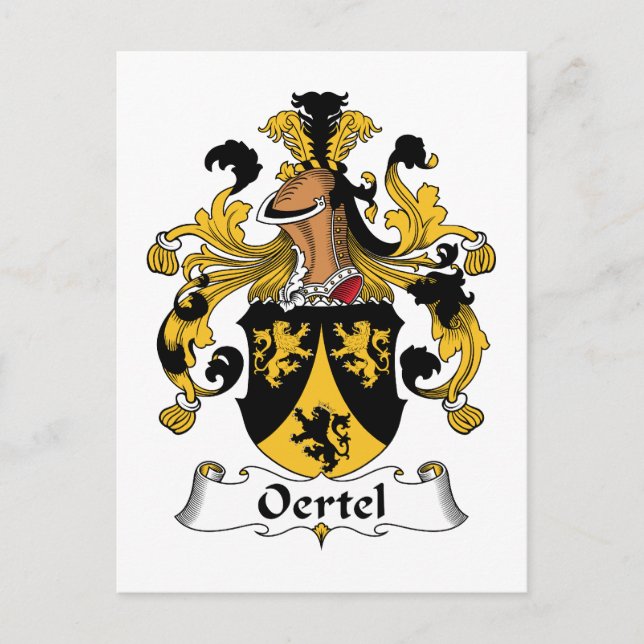Postal Oertel Family Crest (Anverso)