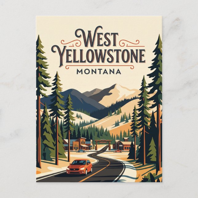 Postal Oeste de Yellowstone EE. UU. (Anverso)