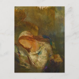 Postal Ofelia por Odilon Redon