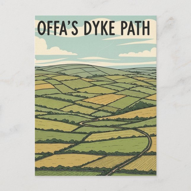 Postal Offa's Dyke Path Wales Travel (Anverso)