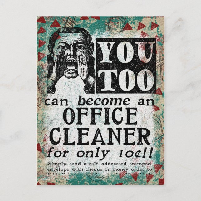 Postal Office Cleaner - Funny Vintage Retro (Anverso)