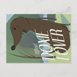 Postal "Oficial de Doxie Lover" lindo dachshund