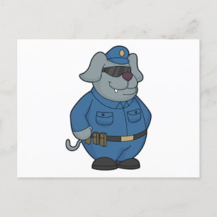 Postal Oficial de policía canino Policía