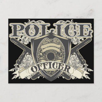 Postal Oficial de policía de época