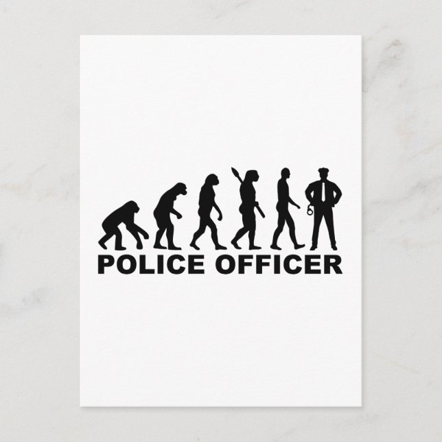 Postal Oficial de Policía de Evolución (Anverso)