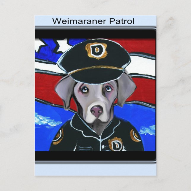 POSTAL OFICIAL DE WEIMARANER PATROL (Anverso)