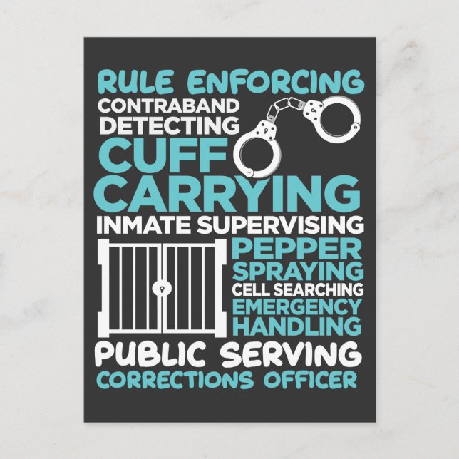 Postal Oficial penitenciario Policía Hombre Policía Orden (Anverso)