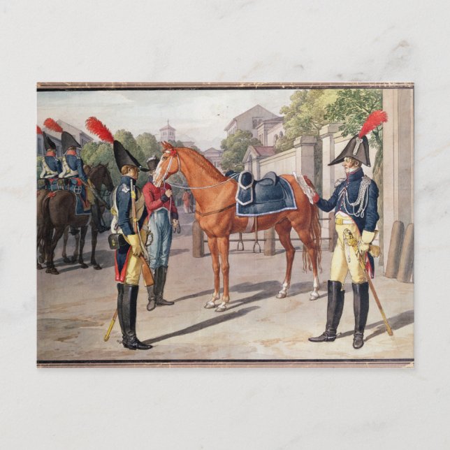 Postal Oficial y Guardia de la Real Guardia en 1826 (Anverso)
