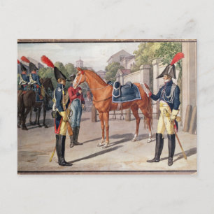 Postal Oficial y Guardia de la Real Guardia en 1826