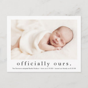 Postal Oficialmente Nuestros   Adopción de Foto Mínima