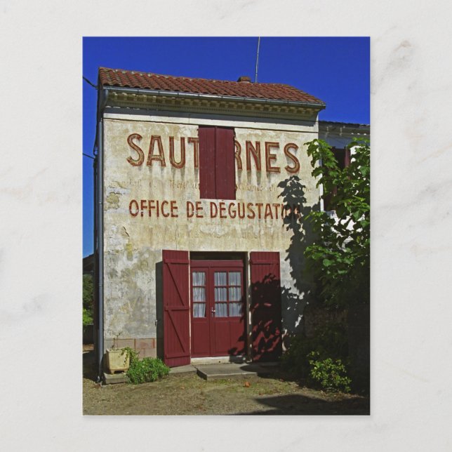 Postal Oficina de Cata de Sauternes (Cata de Vino (Anverso)