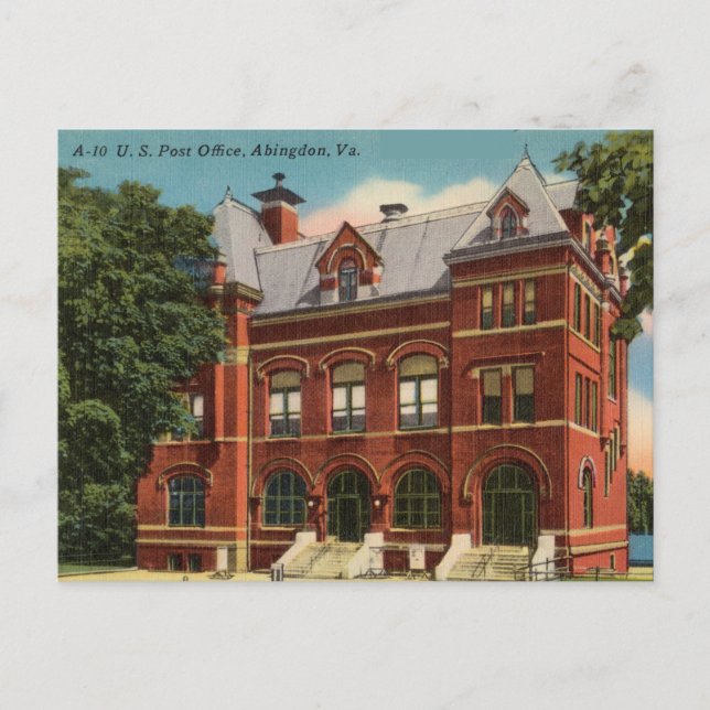 Postal Oficina de correos de época, Abingdon, Virginia (Anverso)