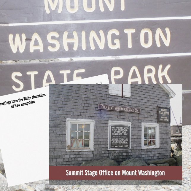 Postal Oficina de la Etapa de la Cima Monte Washington Fo (Subido por el creador)