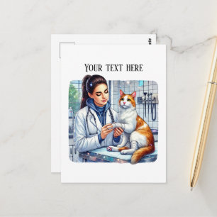 Postal Oficina de veterinaria linda personalizable
