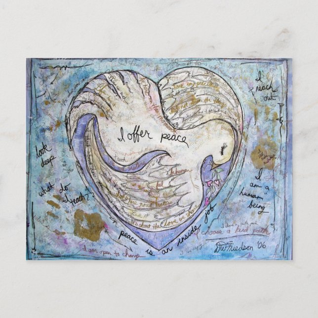 Postal Ofrezco paz (Anverso)