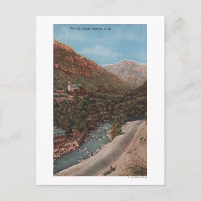 Postal Ogden, Utah - Ogden Canyon View & River (Anverso)