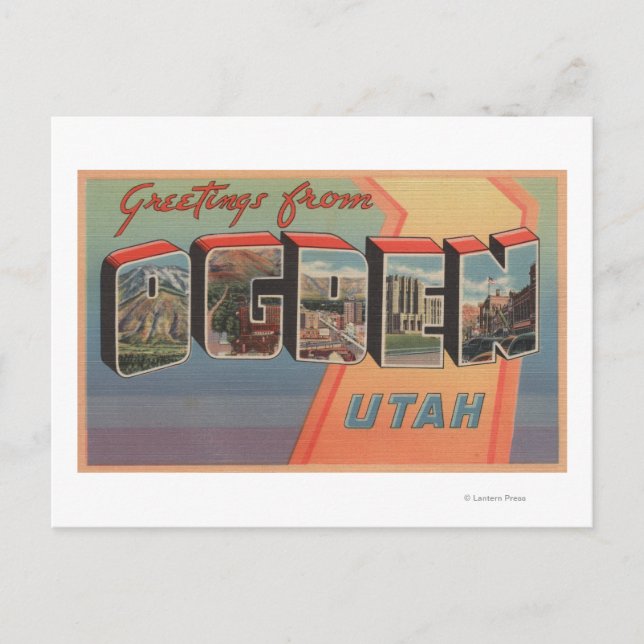 Postal Ogden, UtahEscenas de letras grandesOgden, UT 3 (Anverso)