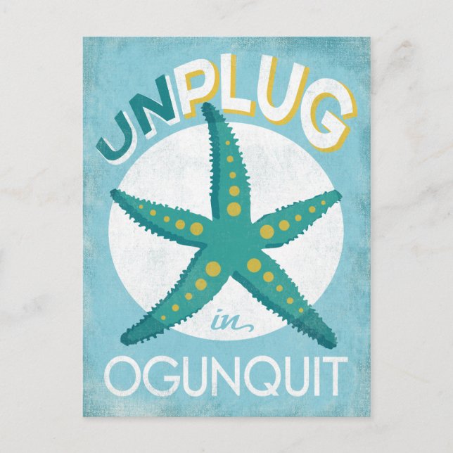 Postal Ogunquit Starfish Beach Nautical (Anverso)