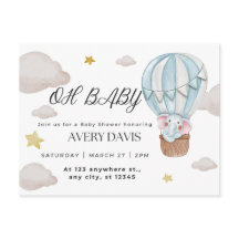 oh bebé, elefante, azul