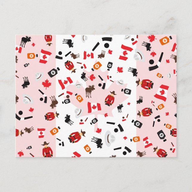 Postal Oh Canadá - por lo que Canadá es famoso (Anverso)