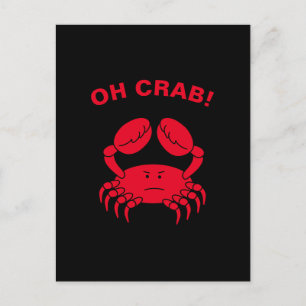 Postal Oh Crab Funny Marine Life Animal Crabby Pun