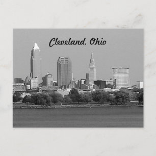 Postal OH de Cleveland en blanco y negro