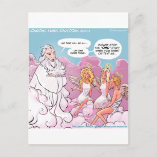 Postal Oh Dios mío (Dios mío) Angels Text Funny