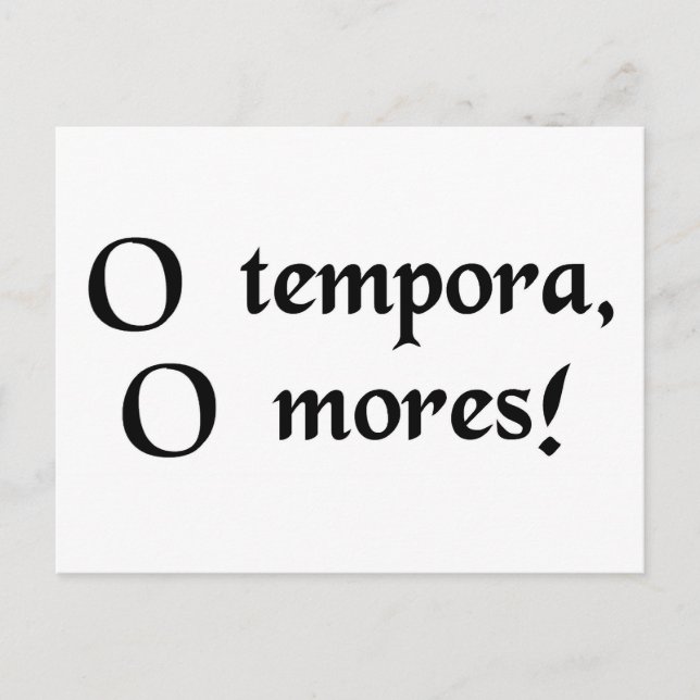 Postal ¡Oh, los tiempos! ¡Oh, la moral! (Anverso)