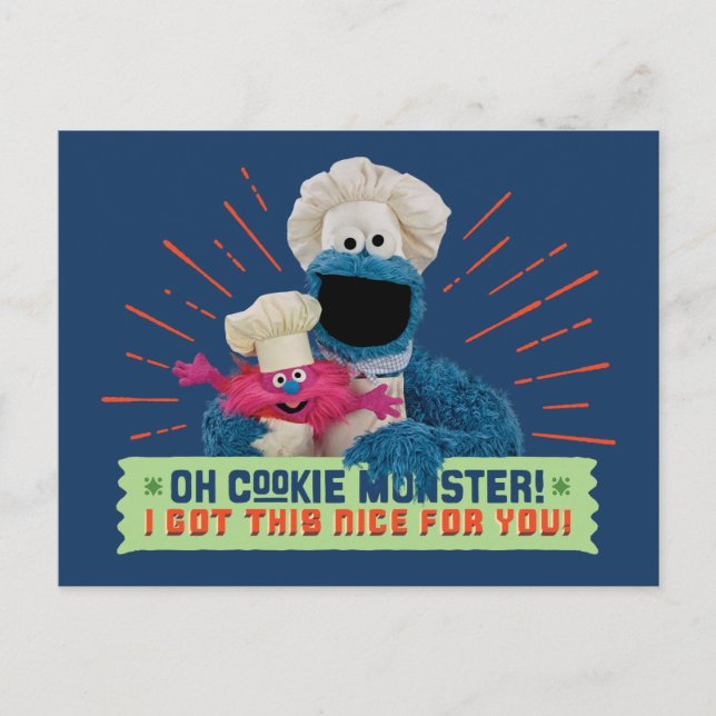 Postal ¡Oh Monstruo Cookie! Tengo Esto Bien Por Ti (Anverso)