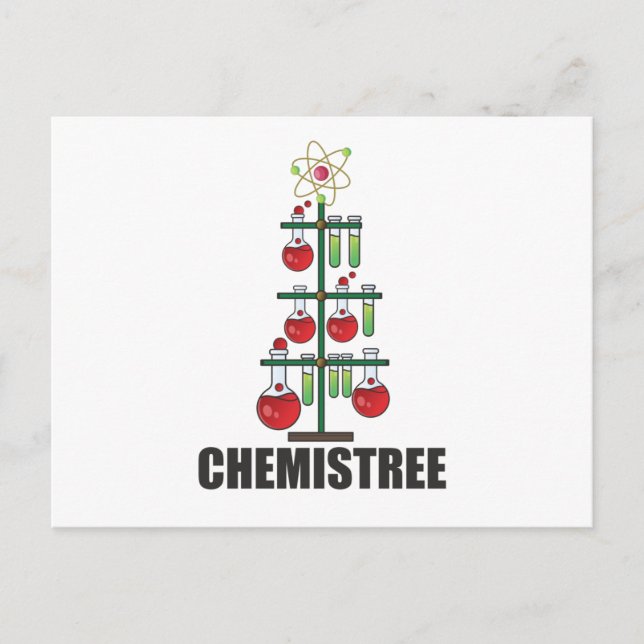 Postal Oh Navidades de Química Profesor de Química (Anverso)