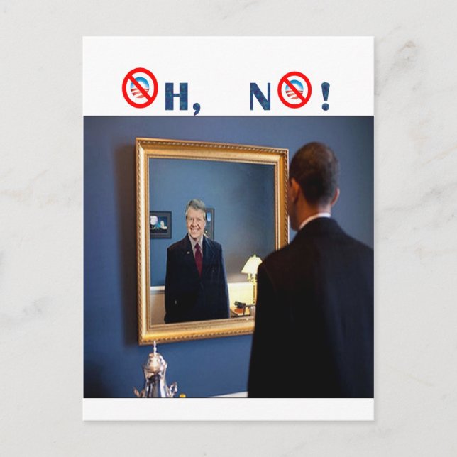 Postal ¡Oh, no! Jimmy Carter, ¡pero más rápido! (Anverso)