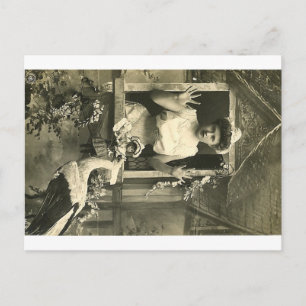 Postal ¡Oh no! ¡La cigüeña infernal!