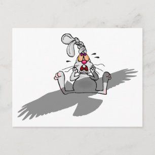 Postal ¡Oh, no! Personalizado de conejo