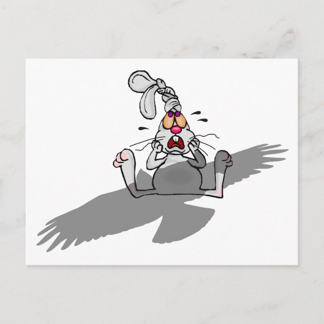 Postal ¡Oh, no! Personalizado de conejo (Anverso)