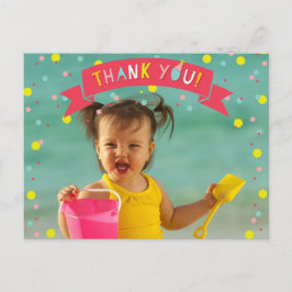 Postal Oh Qué Divertido Confetti Foto Chica Cumpleaños Gr