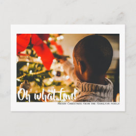 Postal Oh, qué foto divertida Feliz Navidad personalizada