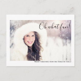Postal Oh, qué foto divertida Feliz Navidad personalizada
