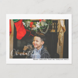 Postal Oh, qué foto divertida Feliz Navidad personalizada