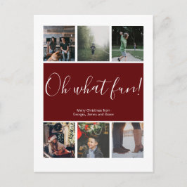 Postal Oh Qué Navidades divertidos celebran personalidade