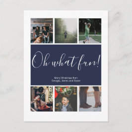 Postal Oh Qué Navidades divertidos celebran personalidade