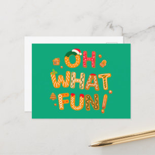 Postal Oh Qué Navidades divertidos Cookies Gingerbread