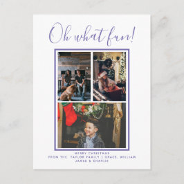 Postal Oh Qué Navidades divertidos foto personalizada de