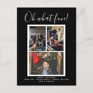 Postal Oh Qué Navidades divertidos foto personalizada de