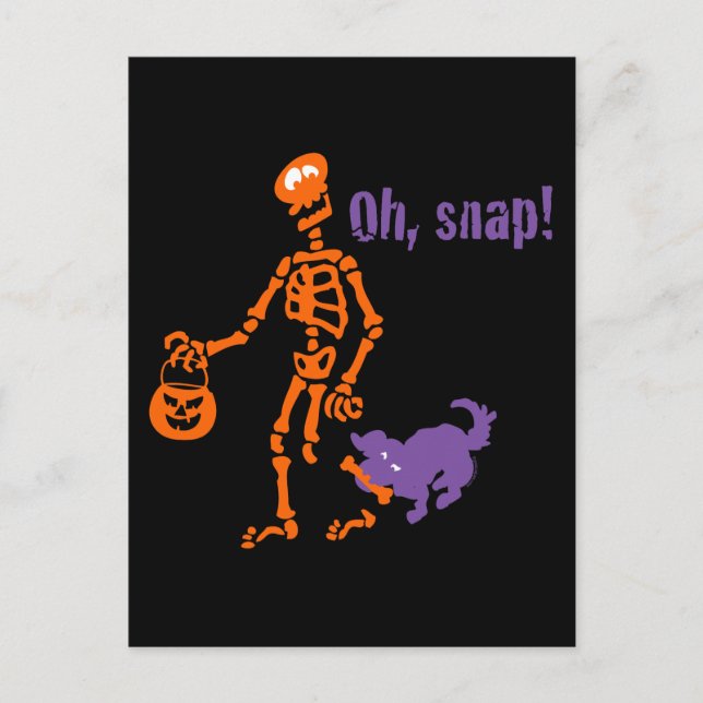 Postal Oh, Snap Skeleton (Anverso)