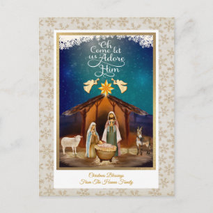 Postal "Oh Venid Adoremosle" Natividad Navidad